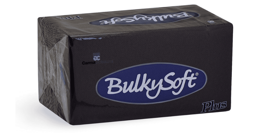bulkysoft 32075 zwarte servetten 38x38 cm