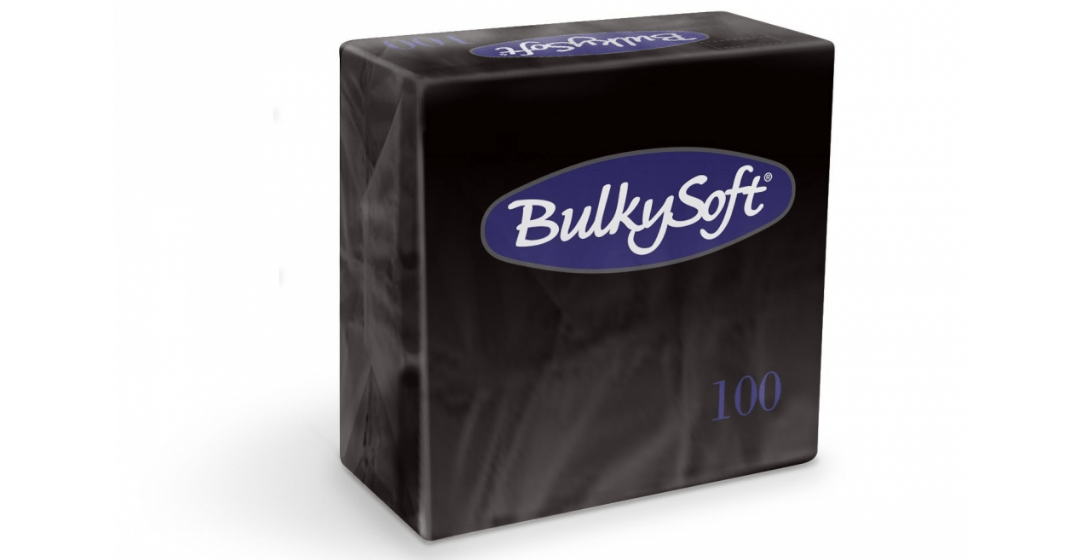 bulkysoft 32098 zwarte servetten 40x40 cm