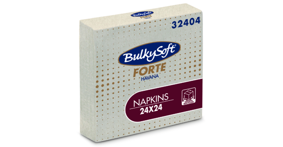 bulkysoft servetten havanna 24x24 cm 32404