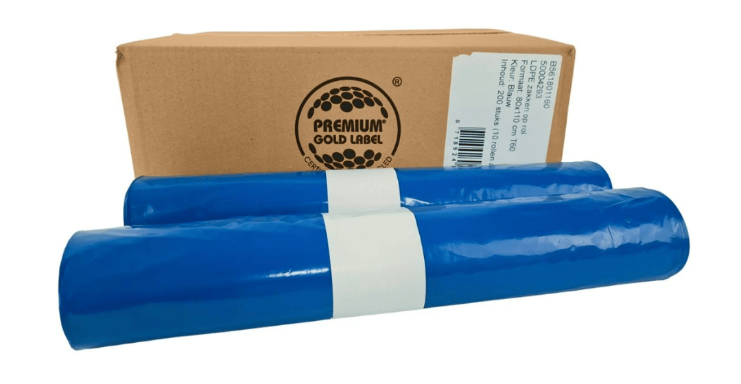 vuilniszak blauw 80x110 160 liter 10x20st