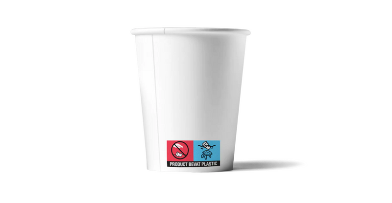 drinkbeker karton 180 ml wit 2500st