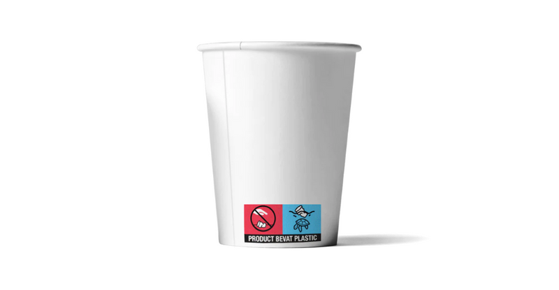 drinkbeker karton 300ml wit 1000st