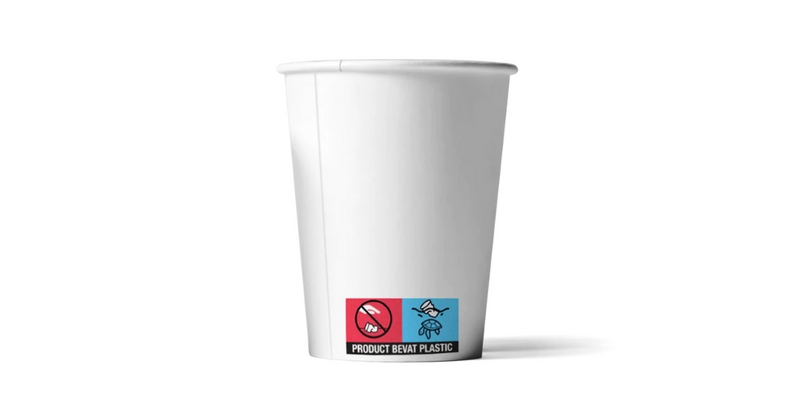 drinkbeker karton 450 ml wit 1000st