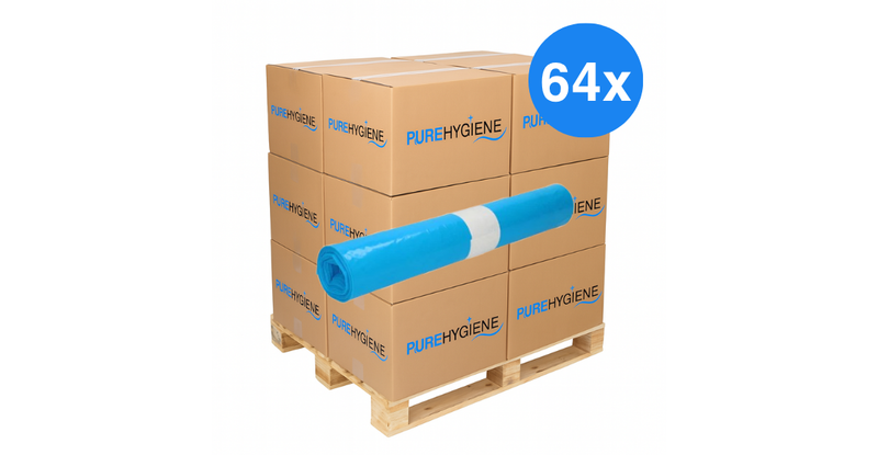 HDPE Vuilniszak 140 liter 90 x 110 cm blauw T30