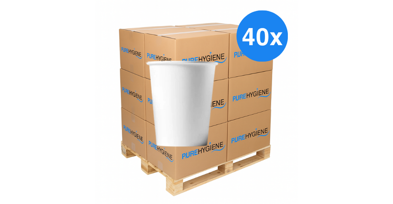 Pallet Koffiebekers Wit 177ml