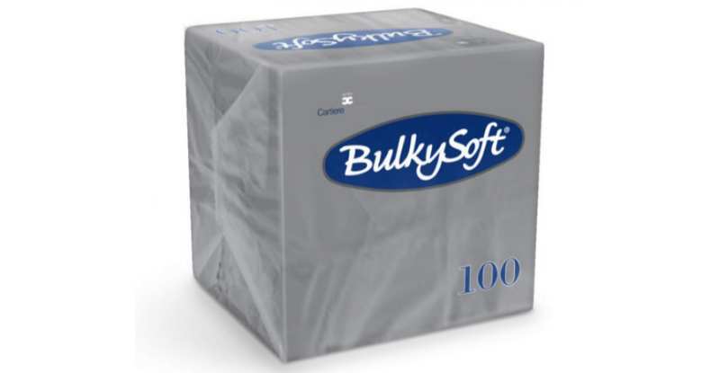 bulkysoft cocktailservet grijs 32196