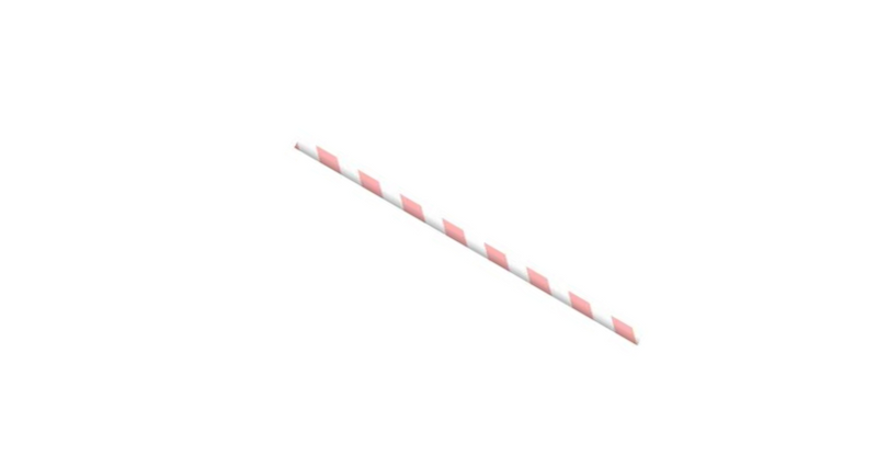 rietje papier wit/roze
