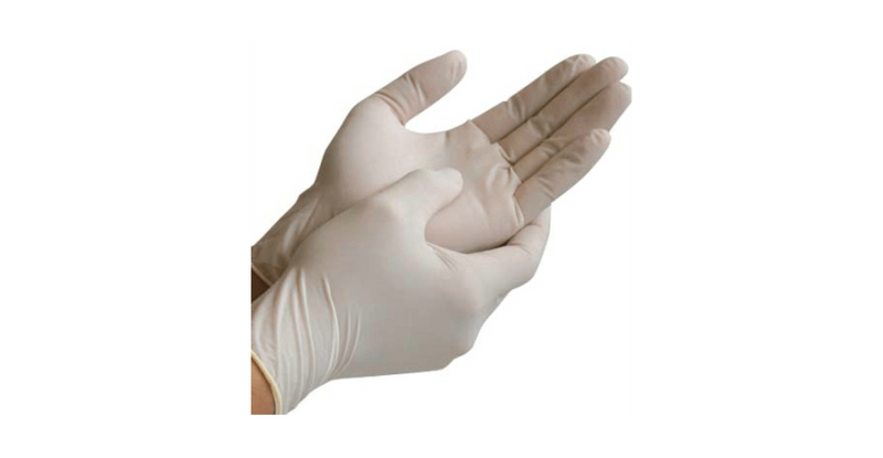 latex handschoen gepoederd