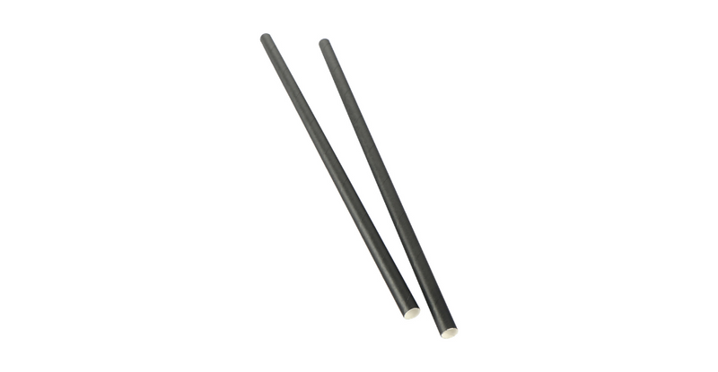 Papieren rietjes zwart 200x8mm BIO Papieren rietjes zwart 200x8mm BIO