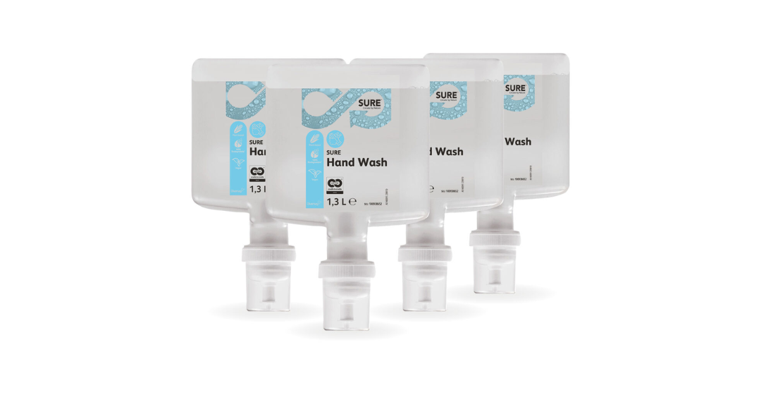 sure hand wash 4x1,3 liter handzeep