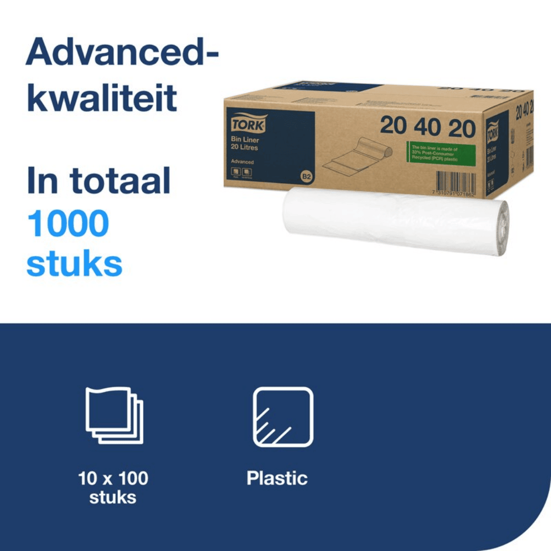 tork afvalzakken 204020 20 liter