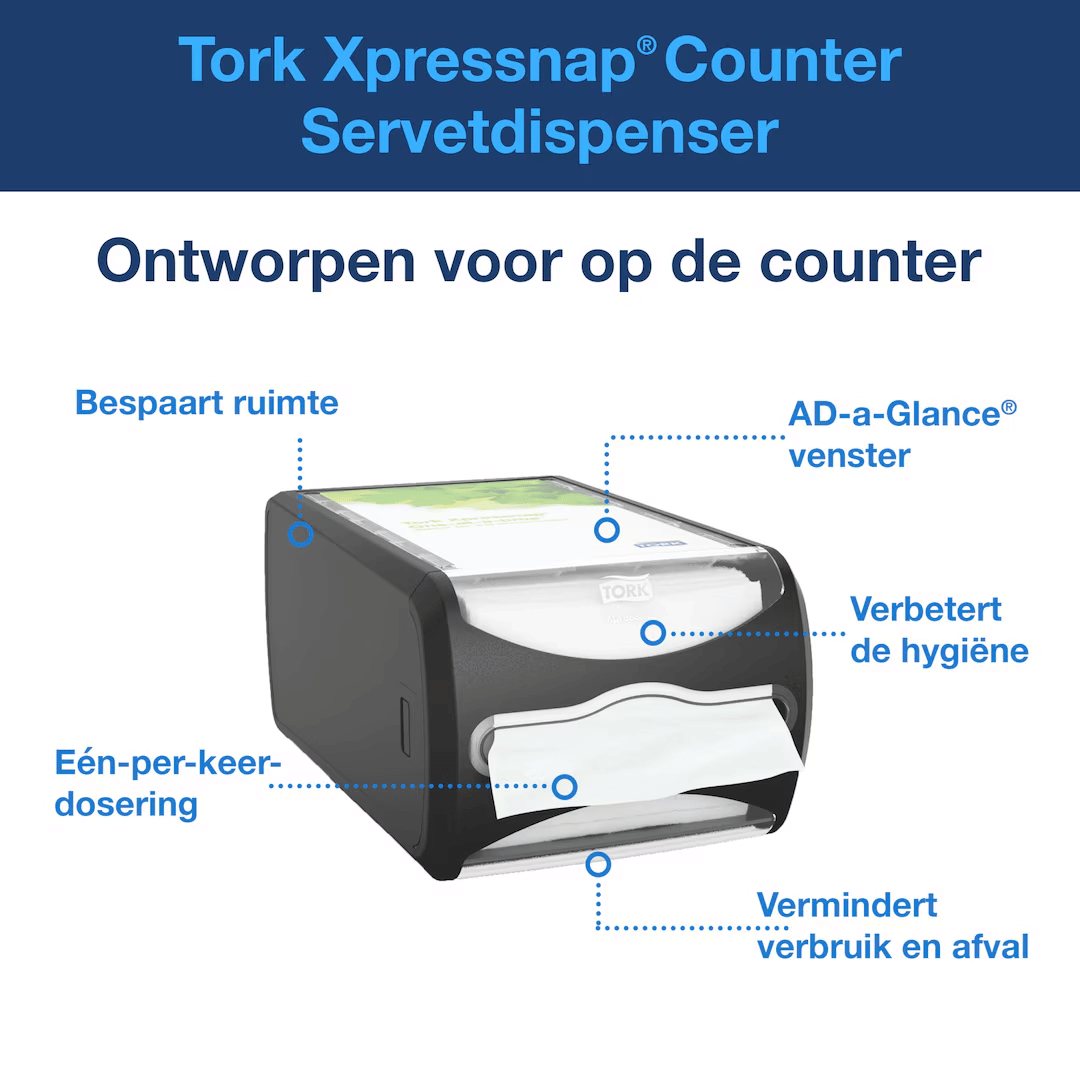 tork n4 servetdispenser zwart n4