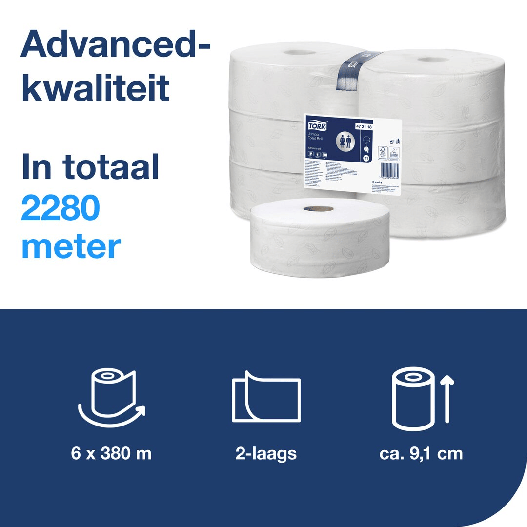 Tork 472118 toiletpapier maxi jumbo