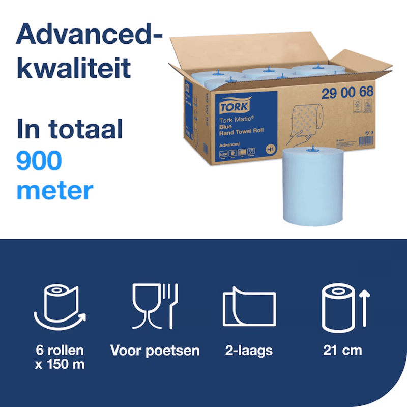 tork handdoekrol blauw
