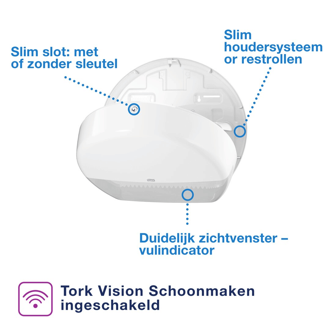 tork 554000 toiletpapier dispenser t1