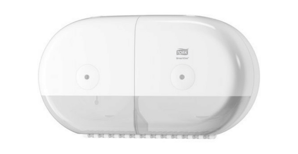 Tork SmartOne® 682000 Twin Mini Toiletpapier Dispenser Wit T9 